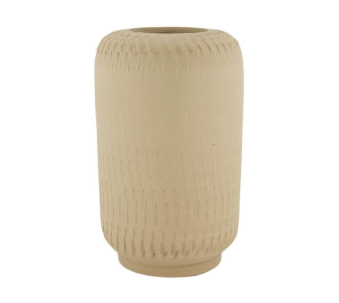Vase terracotta 14x14x24cm - Cream