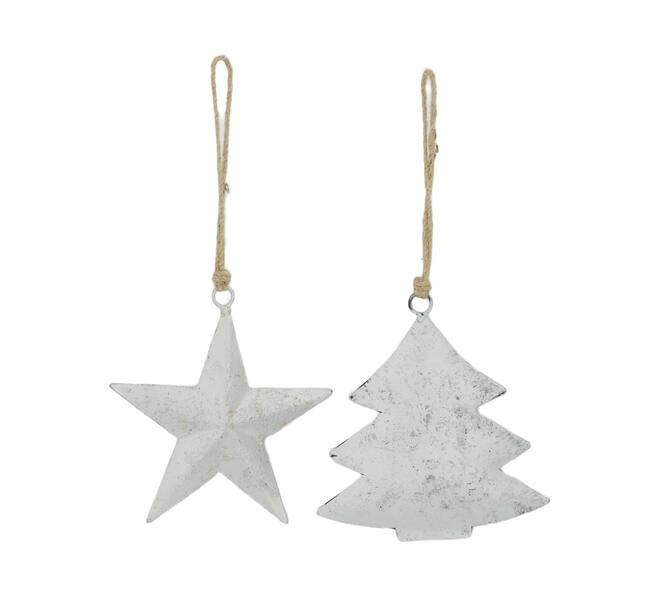 Hanger star / tree metal 14x5x14cm A/2