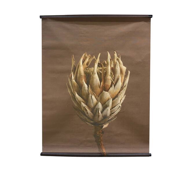 Wall art flower mat linen with hanger 117x3x147cm