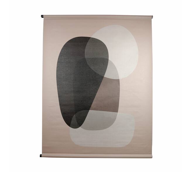 Wall art abstract mat linen with hanger 117x3x147cm