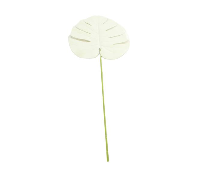 Leaf velvet 52x18x0.1cm - White