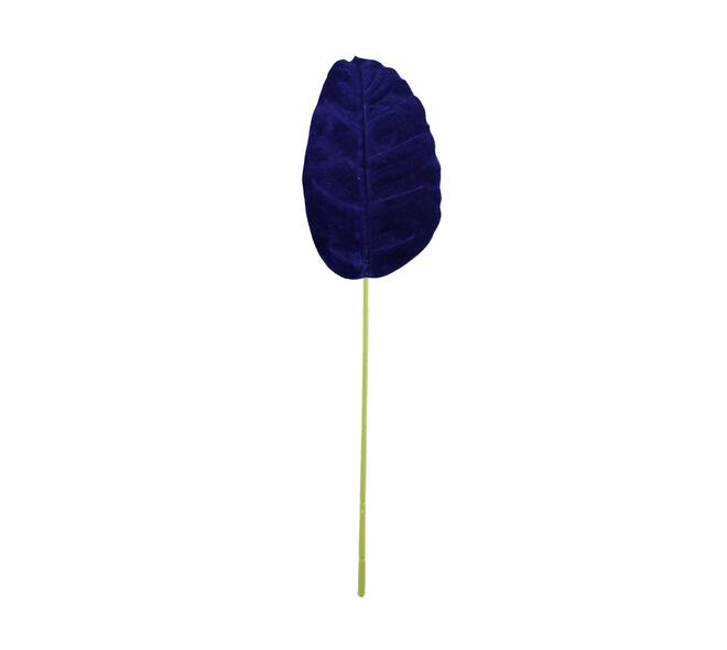 Leaf velvet 77x20x0.1cm - Blue