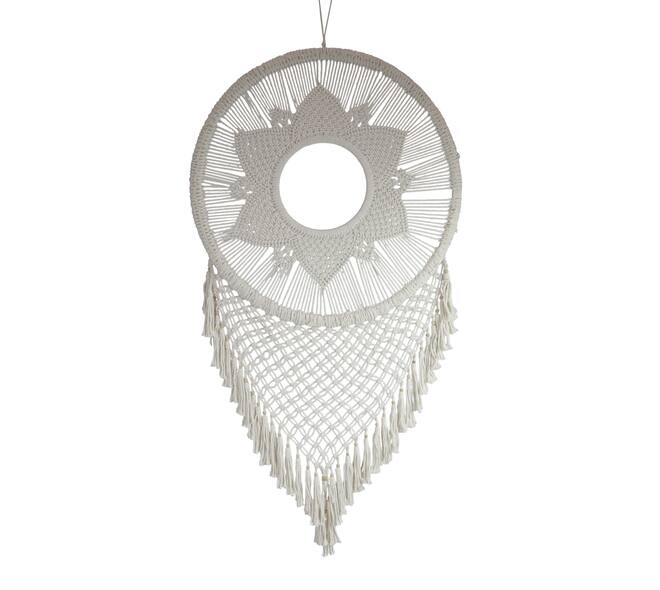 Dreamcatcher round fabric 60x2x118cm - White