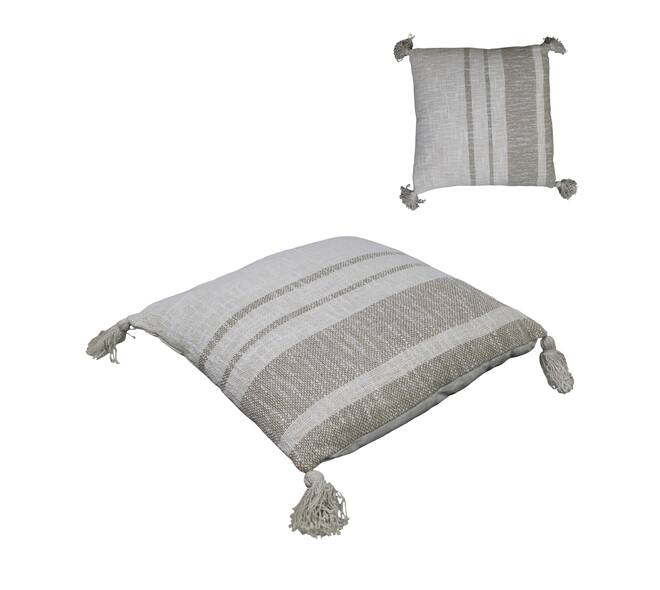 Cushion striped cotton 45x45x8cm