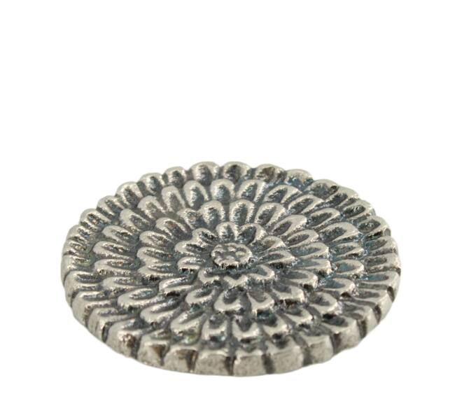 Coaster flower aluminium 9x9x3cm 4pc