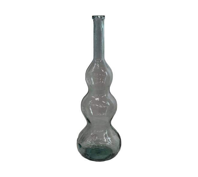 Bottle recycled glass 33x33x100cm - Transparent