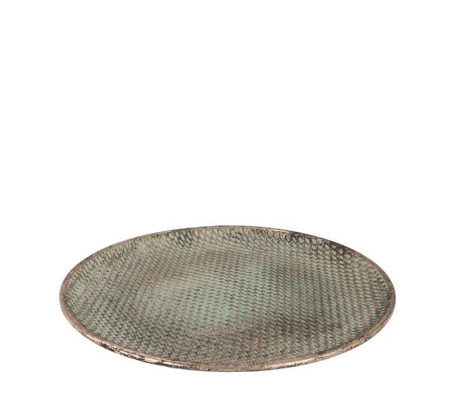Tray round metal 38x38x2cm