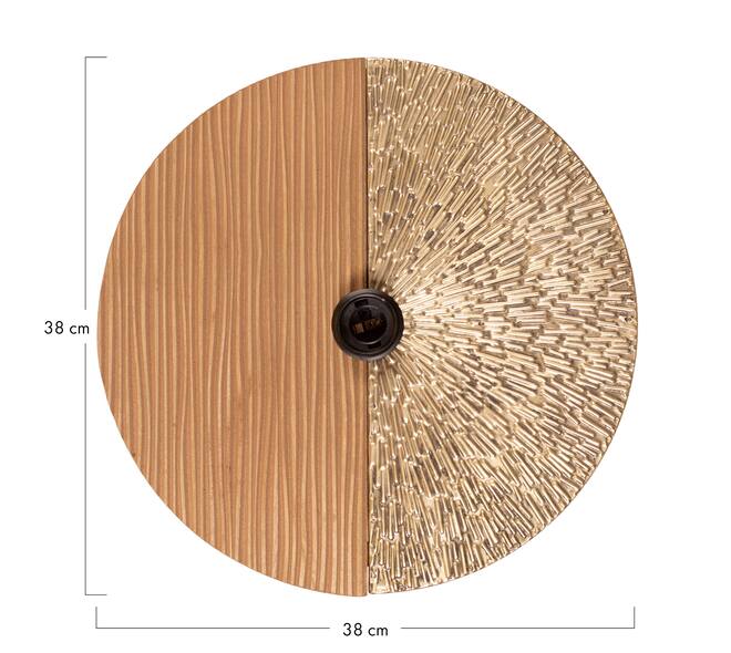 Wall light metal 38x38x11.5cm - Gold