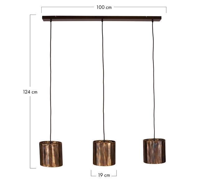 Ceiling light metal 100x19x124cm