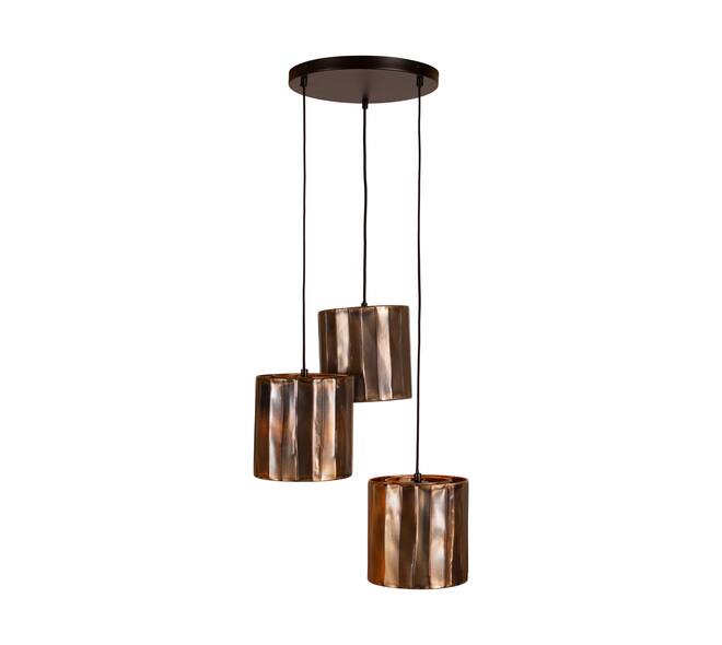Hangelampe James - Metall - 40x40x125cm - Bronze