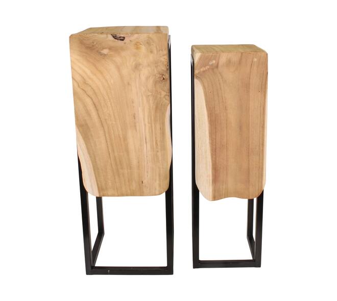 Side table teak wood 29x28x77cm S2 - Natural