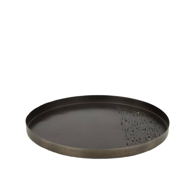 Tray round metal 22x22x1.5cm