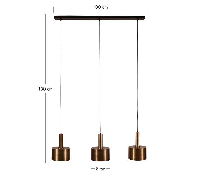Ceiling light metal 100x8x150cm - Gold