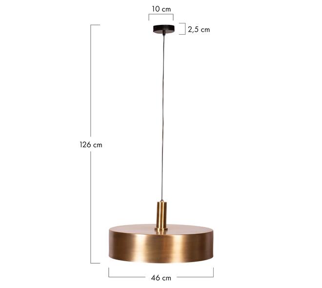 Ceiling light round metal 46x46x26cm