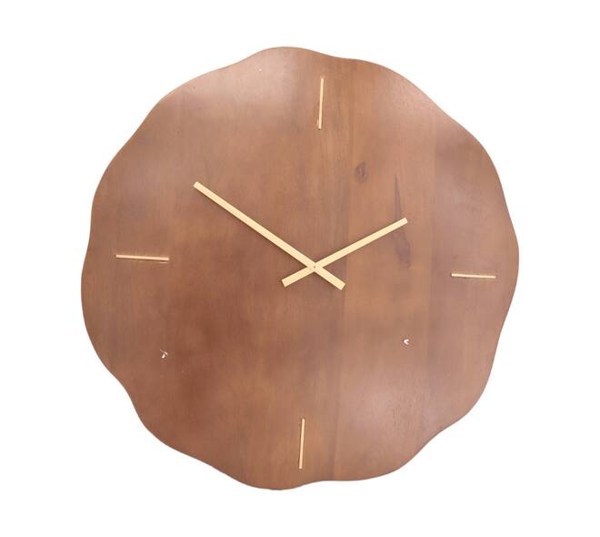 Clock mango wood 66x5x66cm