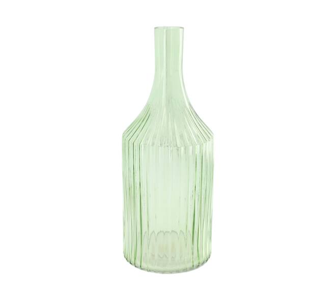 Vase glass 14.5x14.5x35cm - Green