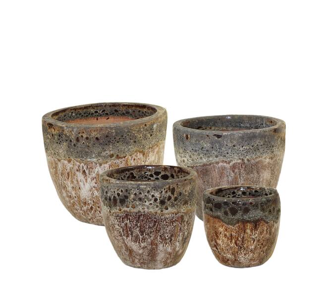 Planter ceramic 46x46x38cm  - Brown