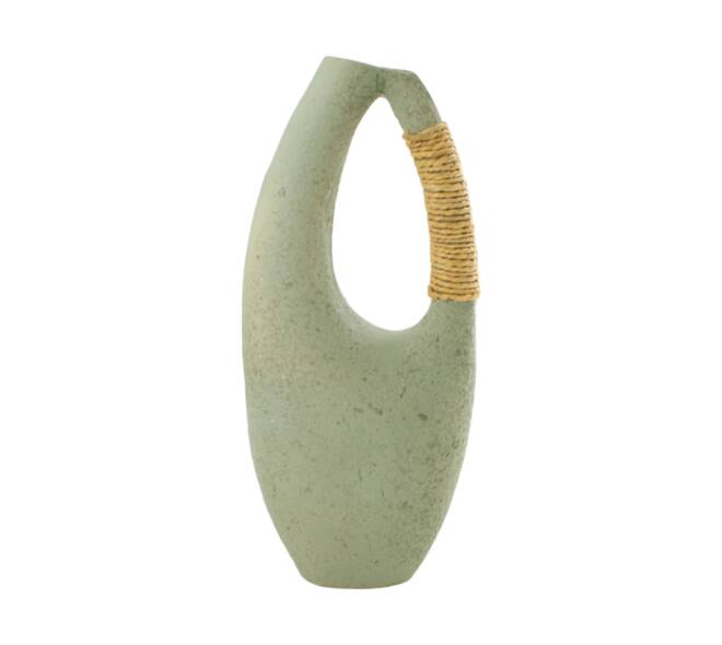 Vase paper mache 19x7x45cm - Grey