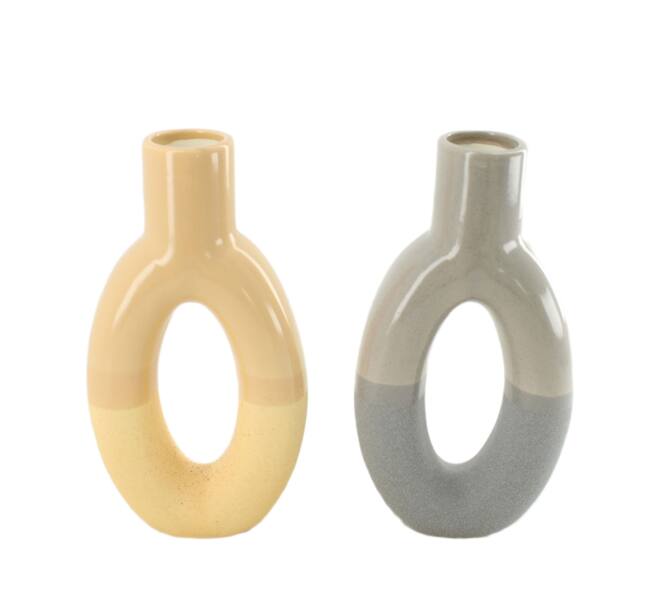 Vase ceramic 10.7x5x20cm  - Multi