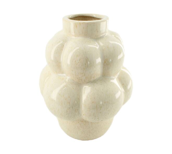 Vase ceramic 15.5x15.5x20cm - White