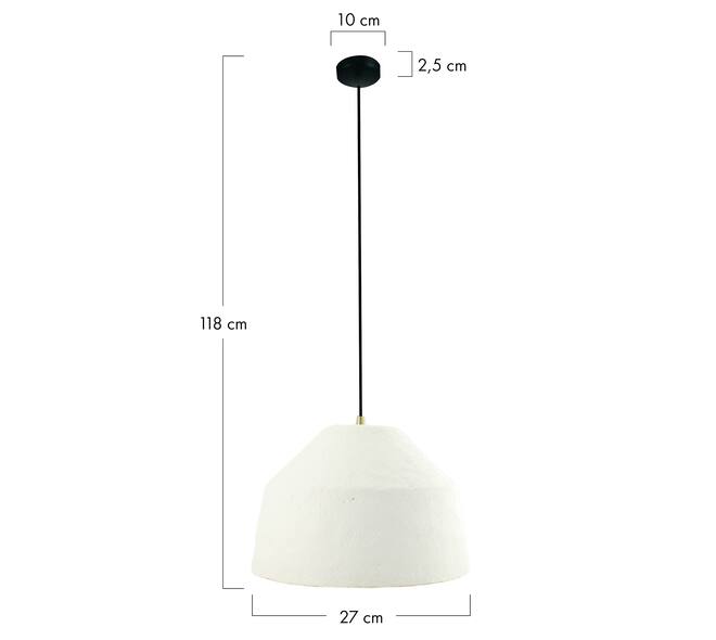 Ceiling light paper mache 27x27x18cm