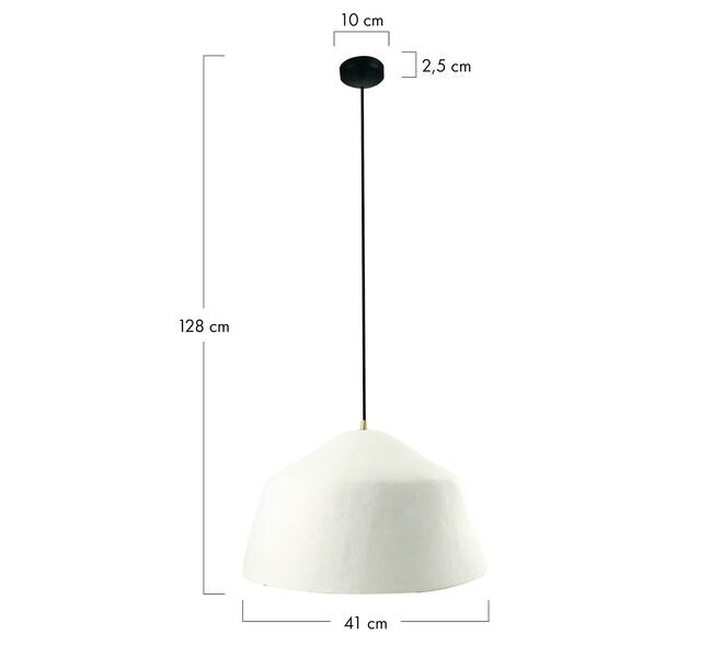 Ceiling light paper mache 41x41x28cm