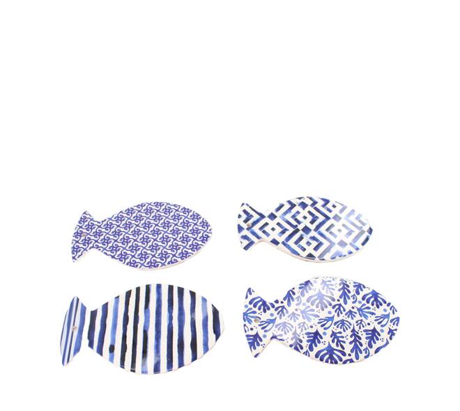 Decorative tile fish ceramic with magnet 25x15x0.7cm A/4