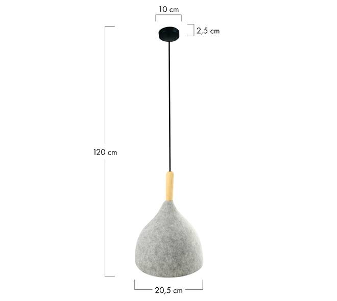 Ceiling light felt 20.5x20.5x20cm