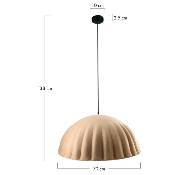 Ceiling light felt 70x70x38cm