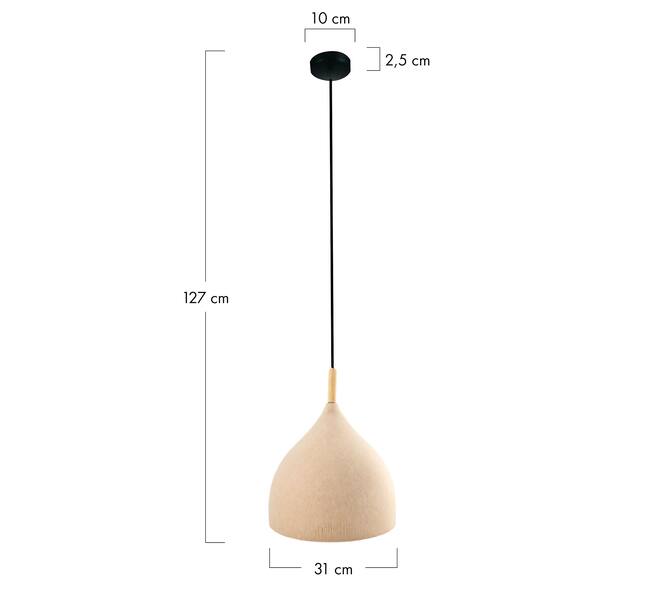 Ceiling light felt 31x31x27cm