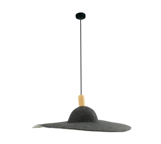 Ceiling light felt 48x48x16cm - Grey