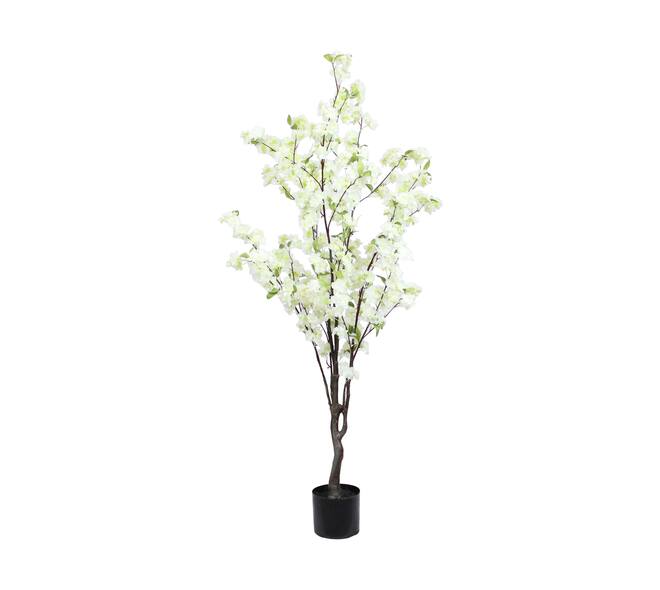 Tree peach blossom artificial 70x60x145cm - White