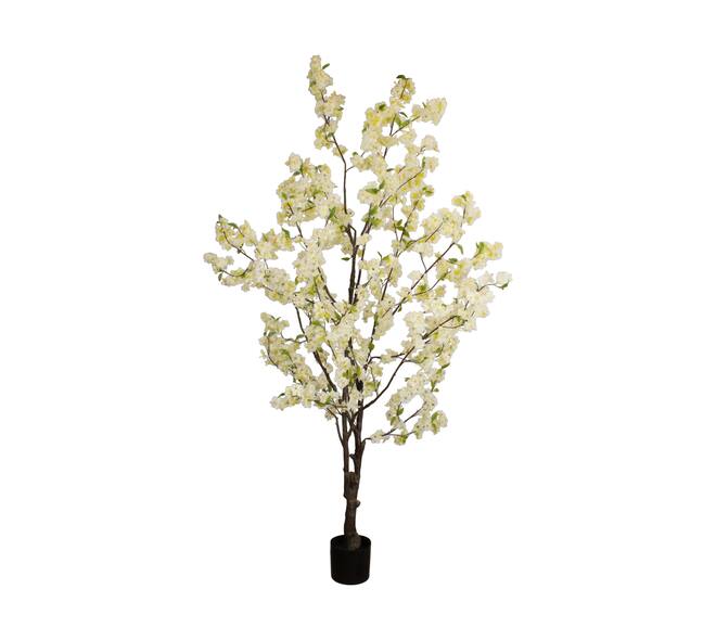 Tree peach blossom artificial 100x80x200cm - White