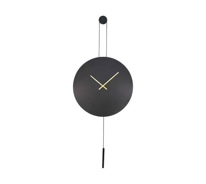 Clock round aluminium 58x4x58cm - Black