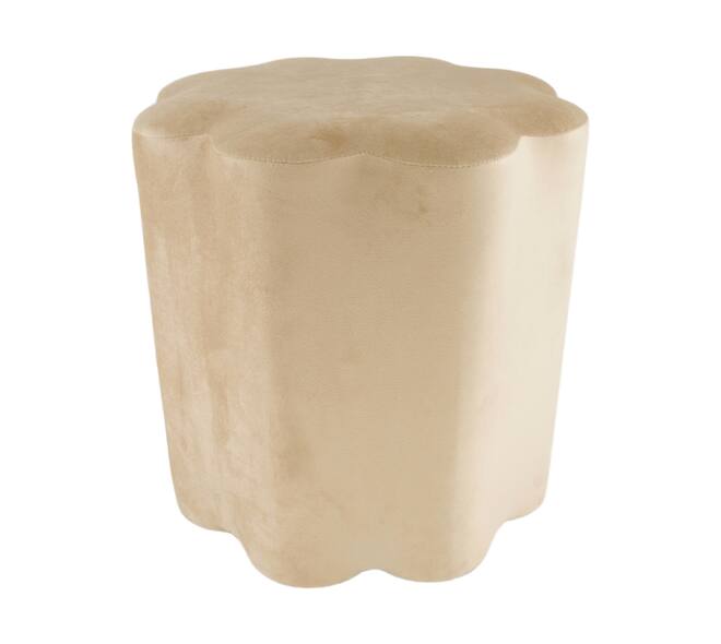 Stool scalloped velvet 38x38x38cm