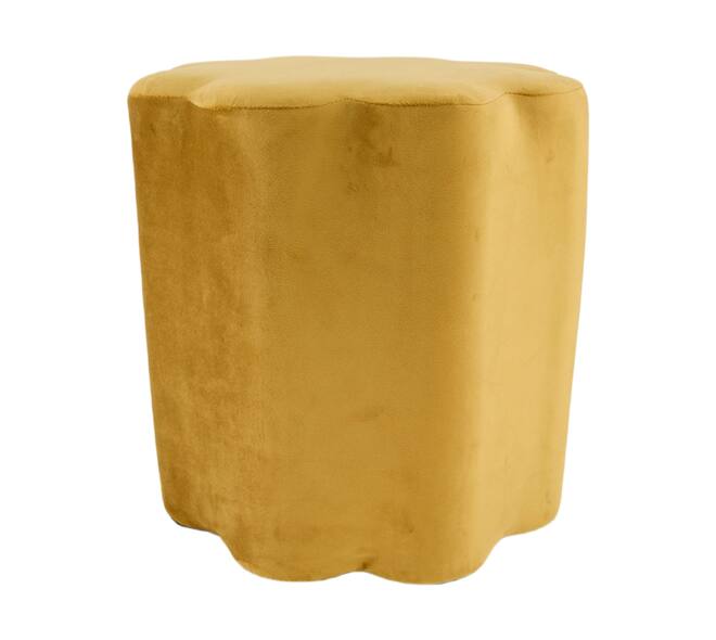 Stool scalloped velvet 38x38x38cm