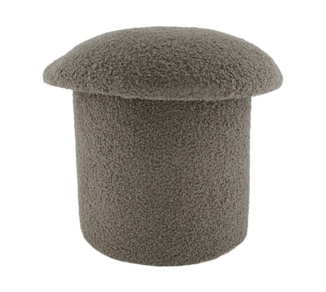 Stool mushroom fabric 38x38x35cm - Grey