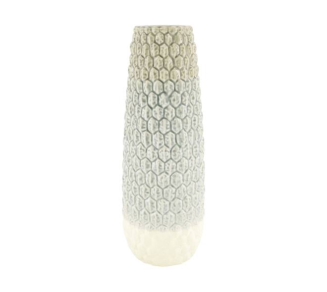 Vase ceramic 15.5x15.5x44cm - Grey