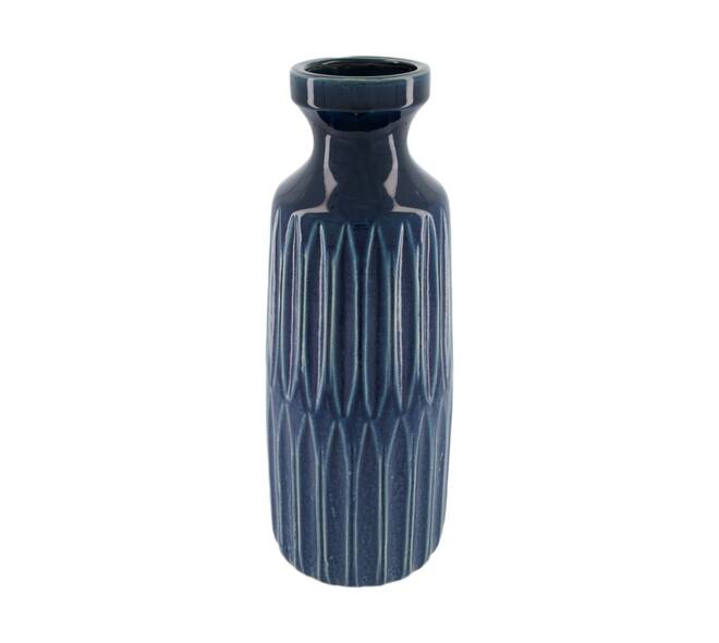 Vase ceramic 17.5x17.5x46cm - Blue