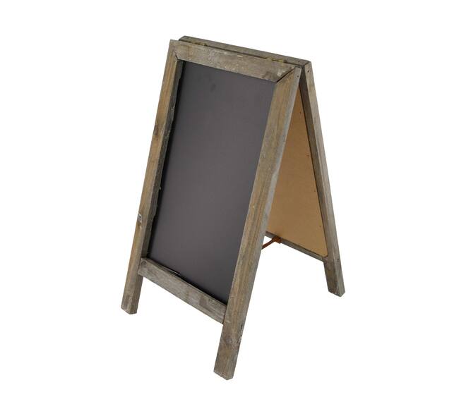 Blackboard stand teak wood 18x32x32cm - Natural