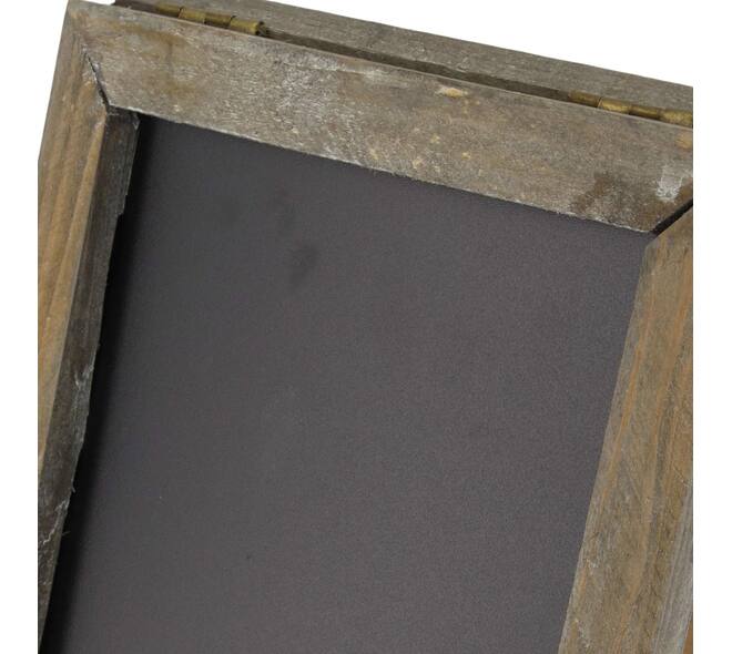 Blackboard stand teak wood 18x32x32cm - Natural