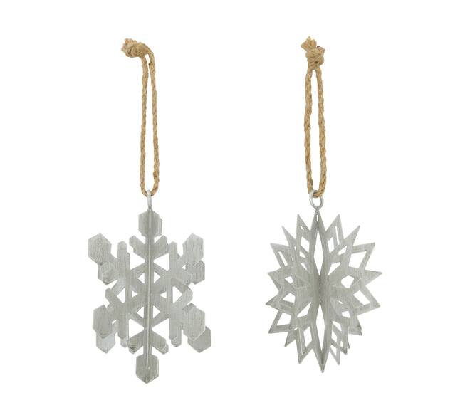 Hanger snowflake metal 15x15x18.5cm A/2