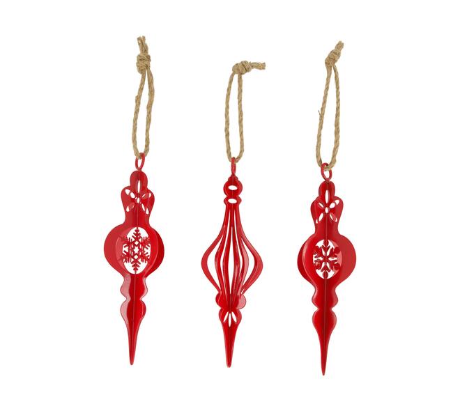 Hanger metal 9x9x27.5cm  - Red