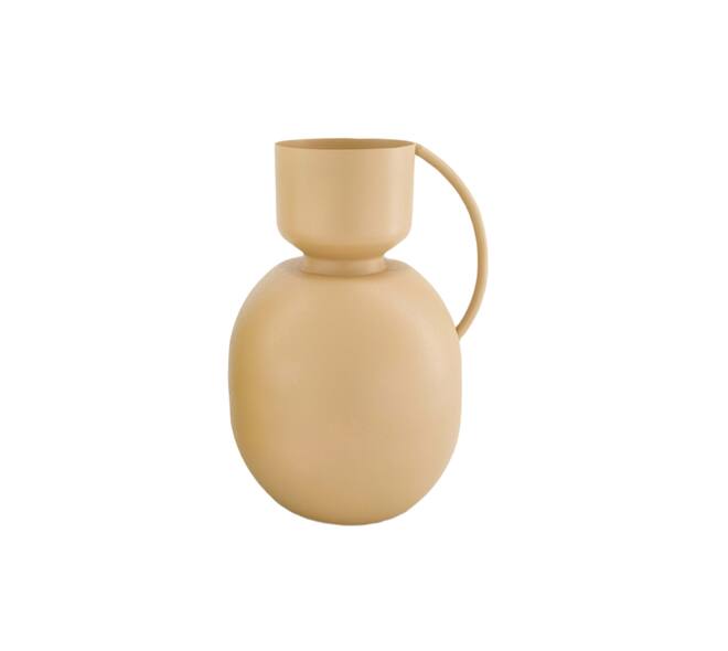 Bottle metal 18x18x27.5cm - Cream