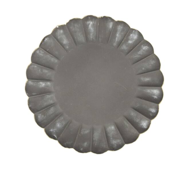 Tray round metal 27.7x27.7x2cm - Black