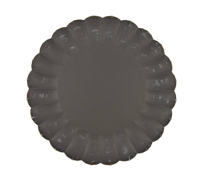 Plateau en metal rond 38x38x3cm - Noir