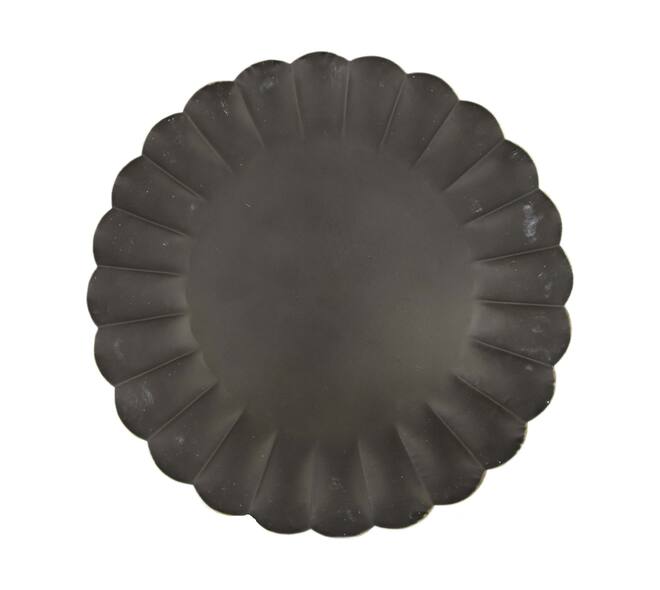 Tray round metal 58x58x3cm - Black