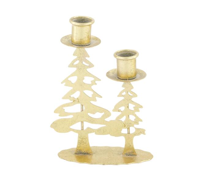 Dinnercandle holder tree metal 13x15x18cm
