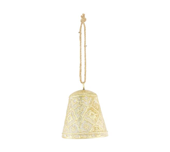 Bell metal with hanger 14x14x17cm - Gold