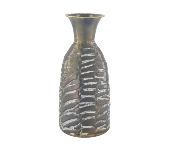 Bottle metal 12x12x27cm